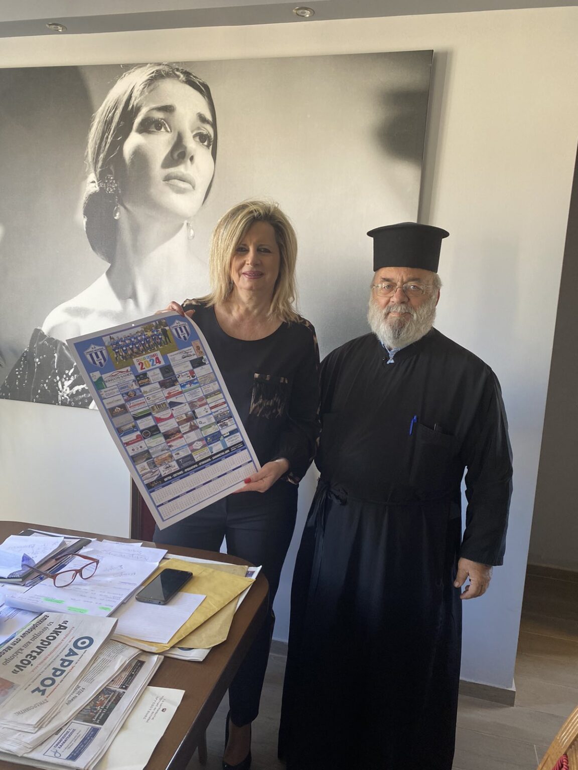 ΕΠΙΣΚΕΨΗ ΤΟΥ ΠΡΟΕΔΡΟΥ Α.Ο ΕΘΝΙΚΟΥ ΜΕΛΙΓΑΛΑ ΣΤΗ ΔΗΜΑΡΧΟ ΟΙΧΑΛΙΑΣ.