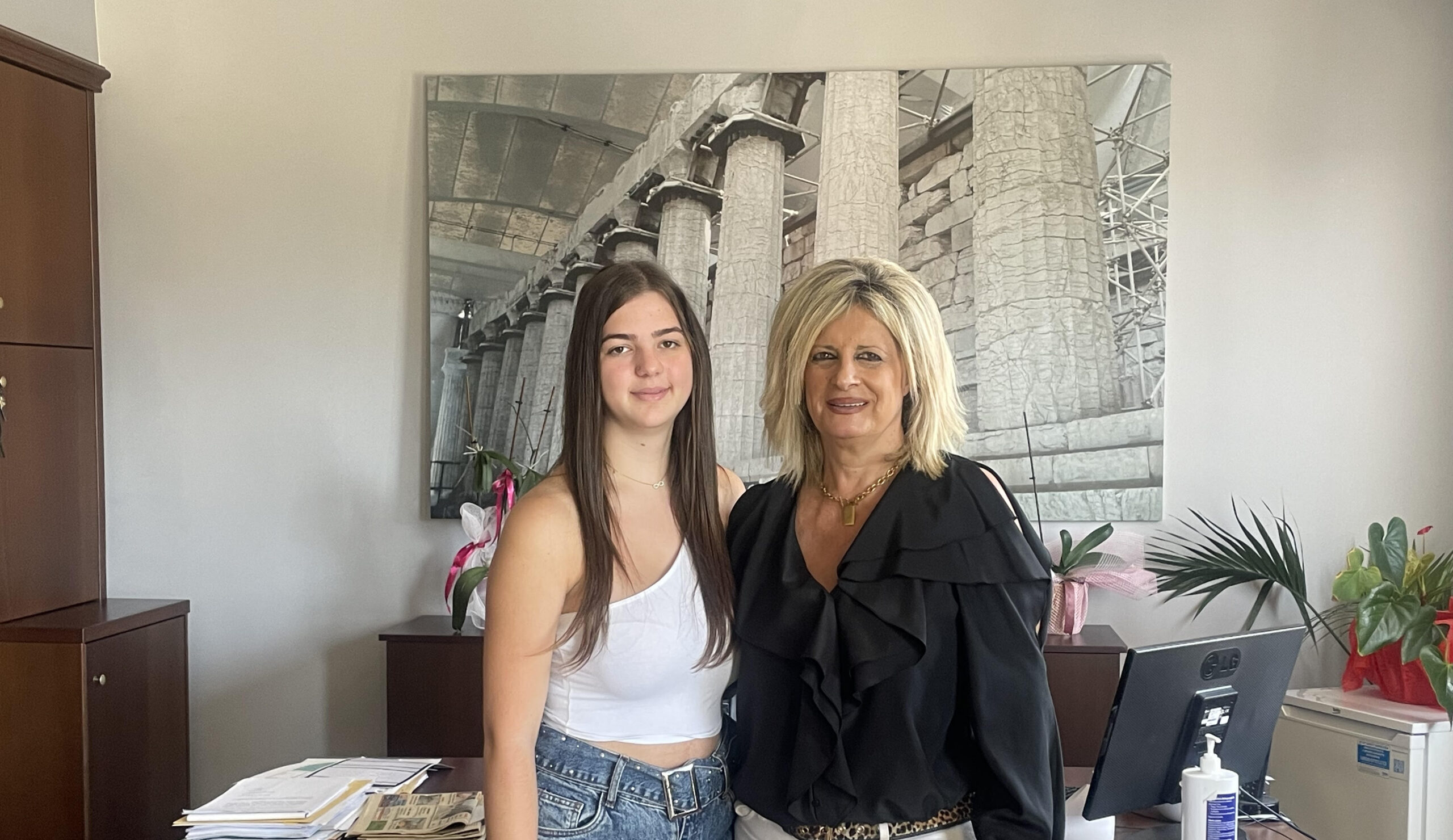 Συνάντηση της Δημάρχου Οιχαλίας με την πρώτη των Λυκείων στις Πανελλαδικές